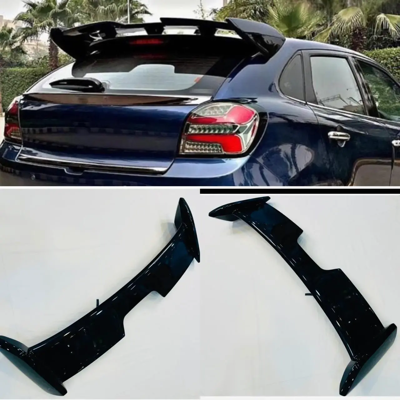 3 dot big wing hatchback spoiler ( ABS )